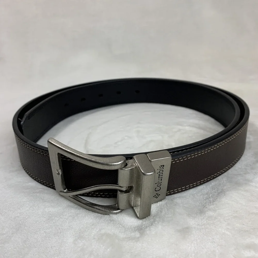 Columbia‎ Sportswear Men's Brown Genuine Leather Belt Size L 40/100 Adjustable